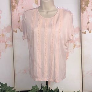 Alfani Short Sleeve T-shirt with Pearl front